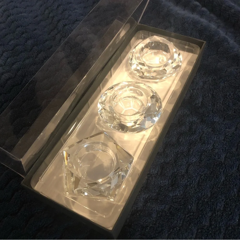 Home Essentials and Beyond glass tea light holder set - Picture 1 of 7